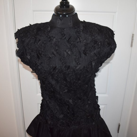 Gothic Rose Ruffle Lace Dress Black - Picture 4 of 8